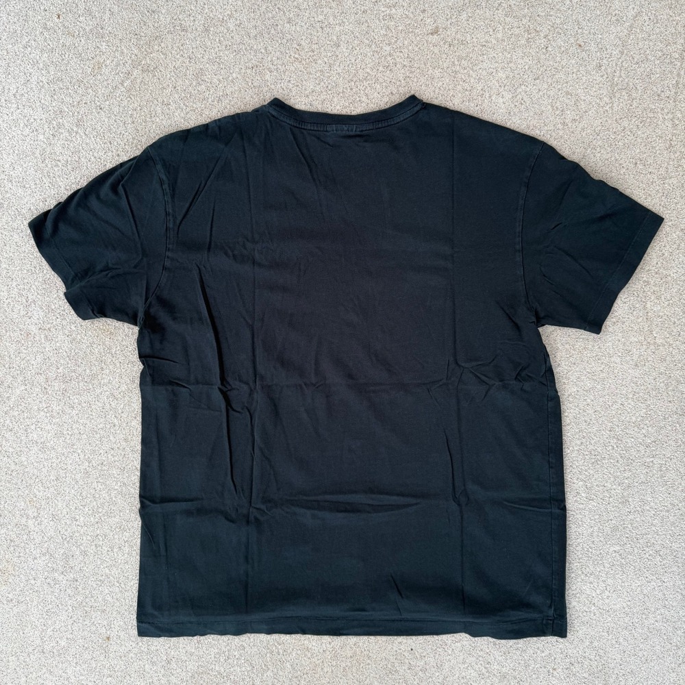 Polo Ralph Lauren V-Neck Mens M T-Shirt - Black Tee Red Pony Logo Short Sleeve